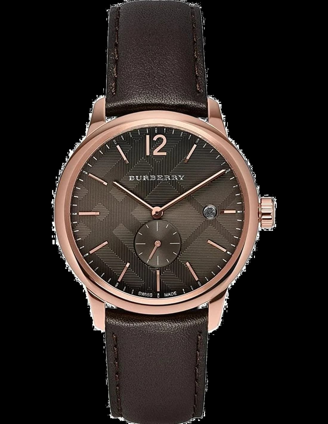 Montre Burberry BU10012 homme cadran marron bracelet cuir