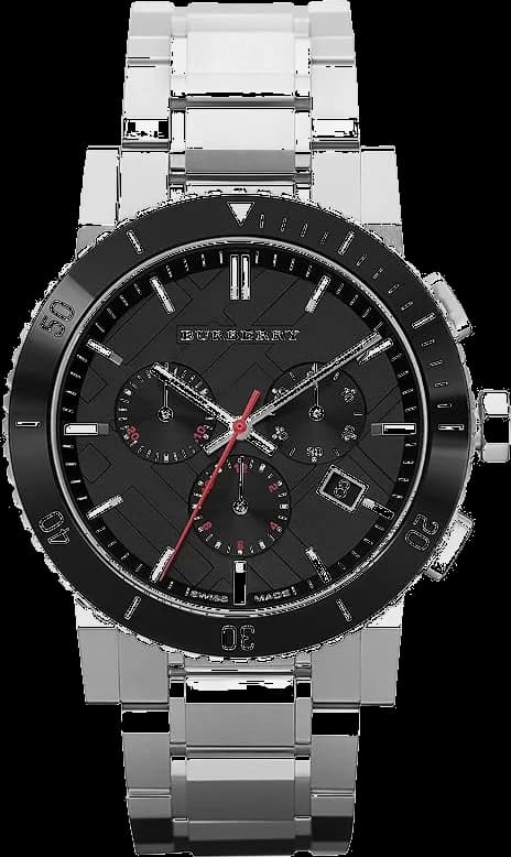 Montre Burberry BU9380 homme cadran noir bracelet acier inoxydable