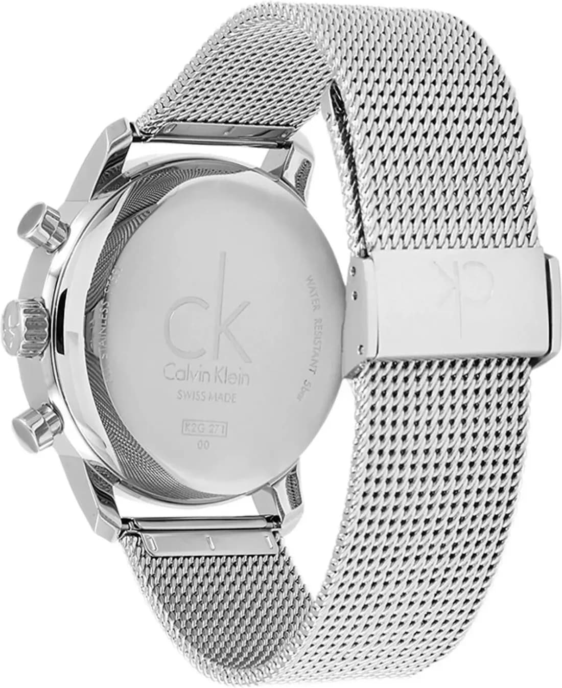 Montre Calvin Klein K2G27126 homme détail cadran argent
