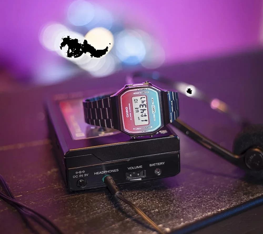 Montre Casio A168WERB-2AEF unisexe verso boîtier