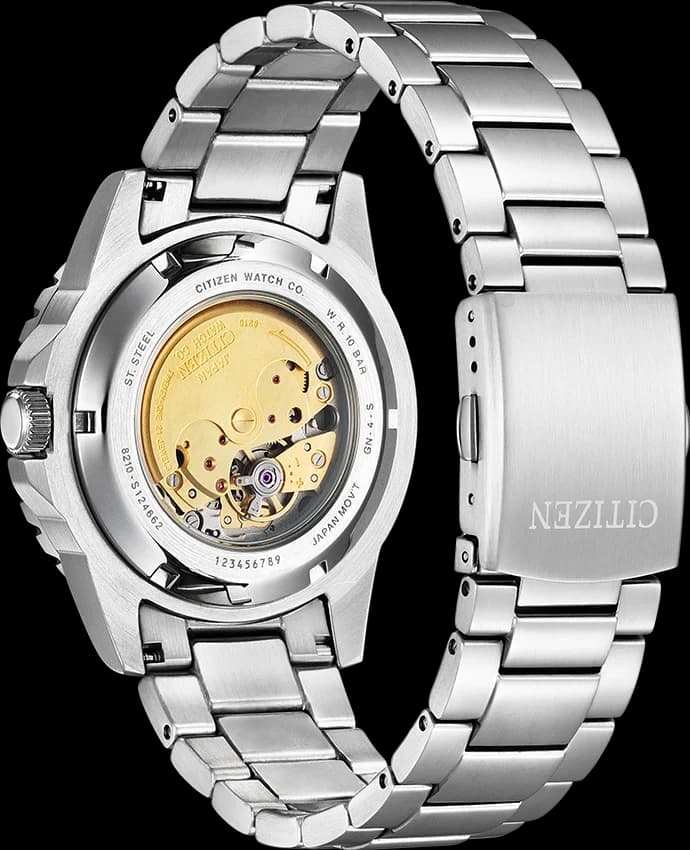 Montre Citizen NJ0128-80X homme détail cadran orange