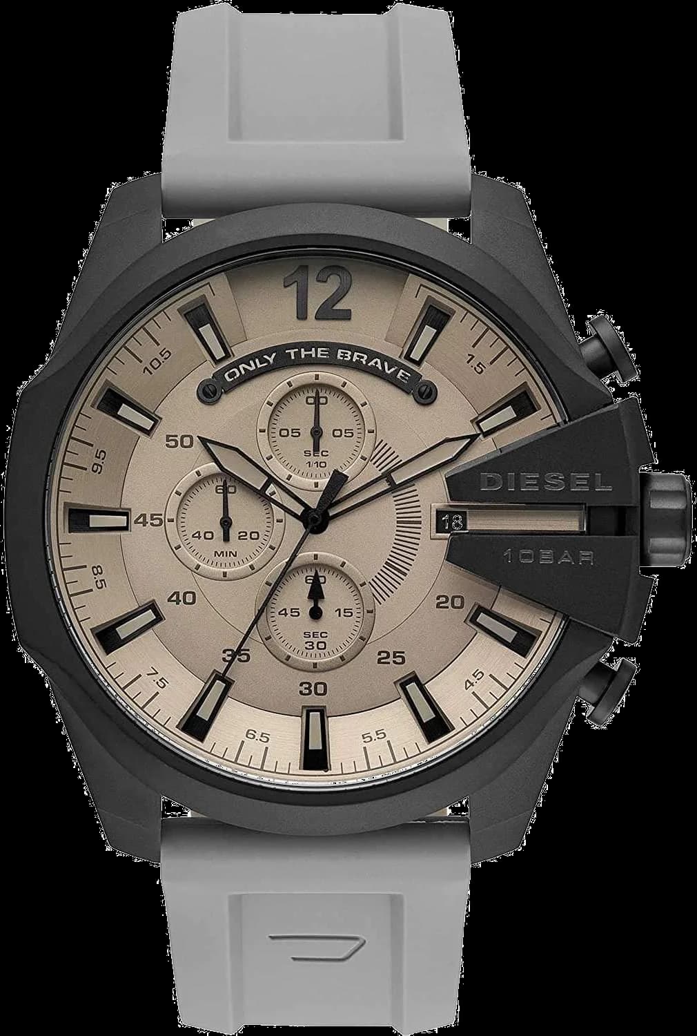 Montre Diesel DZ4496 Mega Chief avec bracelet en silicone noir