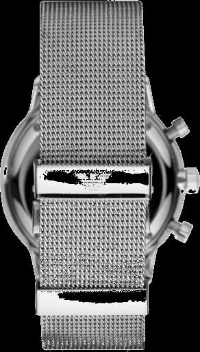 Montre Emporio Armani AR0390 homme détail cadran argent
