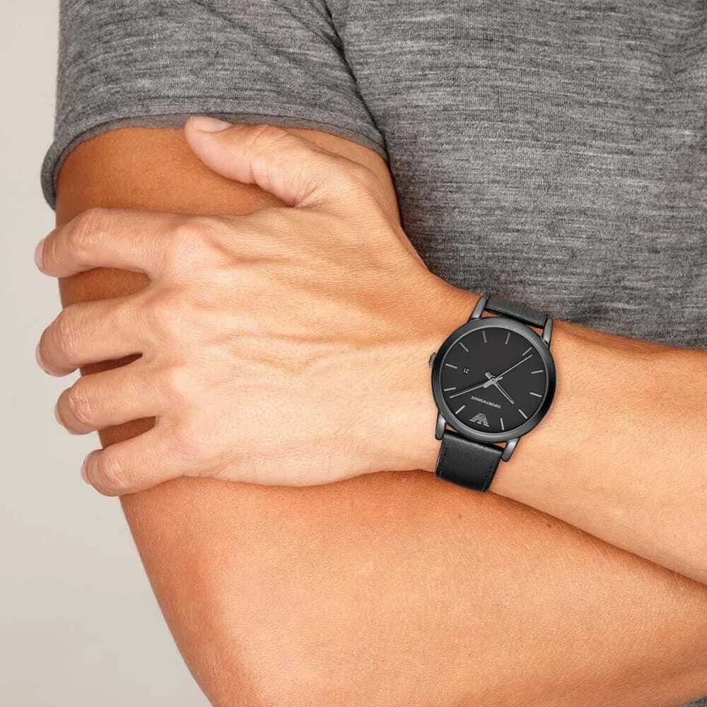 Montre Emporio Armani AR1732 homme verso boîtier noir