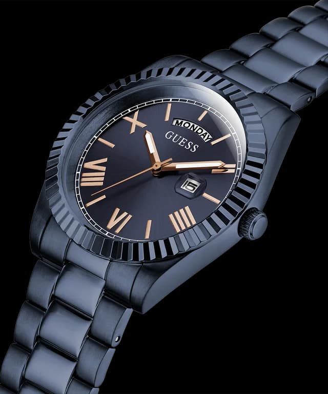 Montre Guess GW0265G9 cadran bleu chiffres romains index analogique