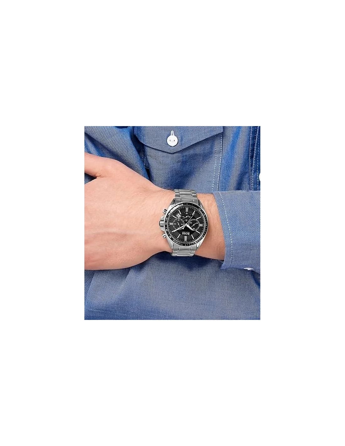 Montre Hugo Boss 1513080 homme verso boîtier argent