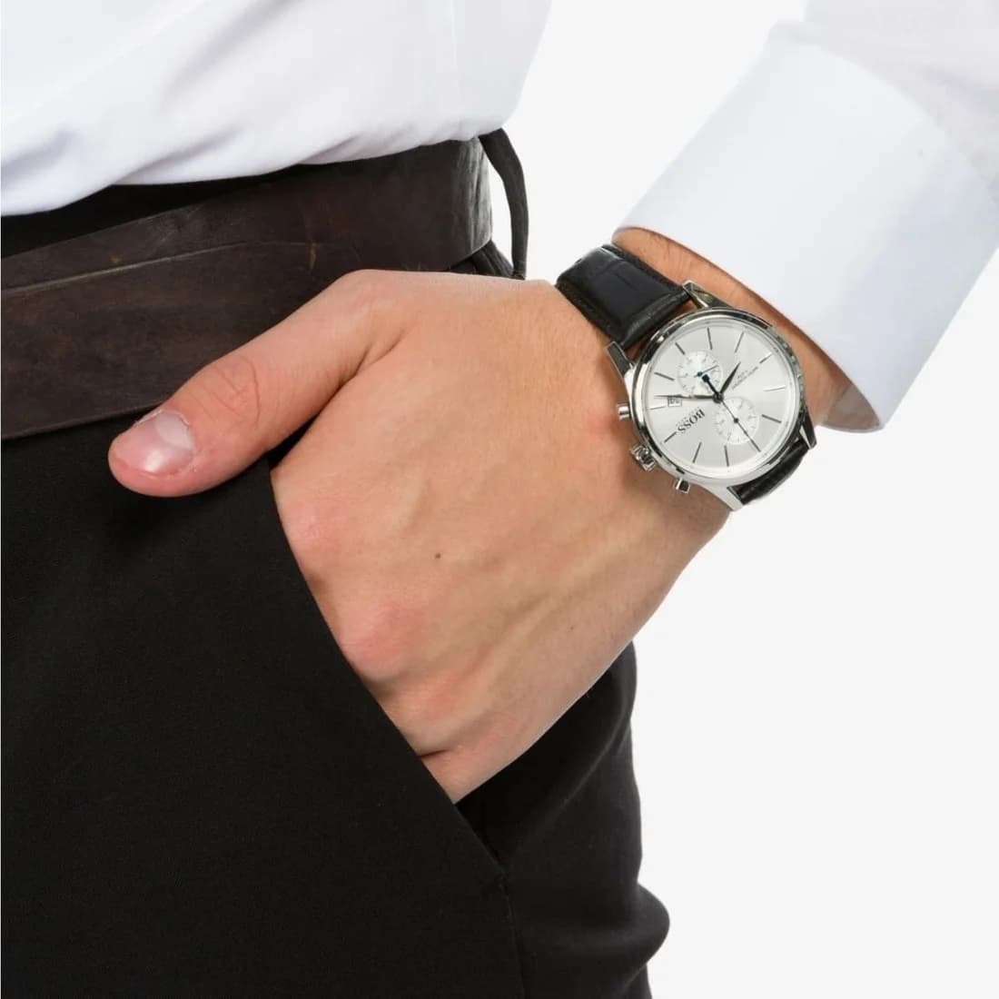 Montre Hugo Boss 1513282 homme verso boîtier argent