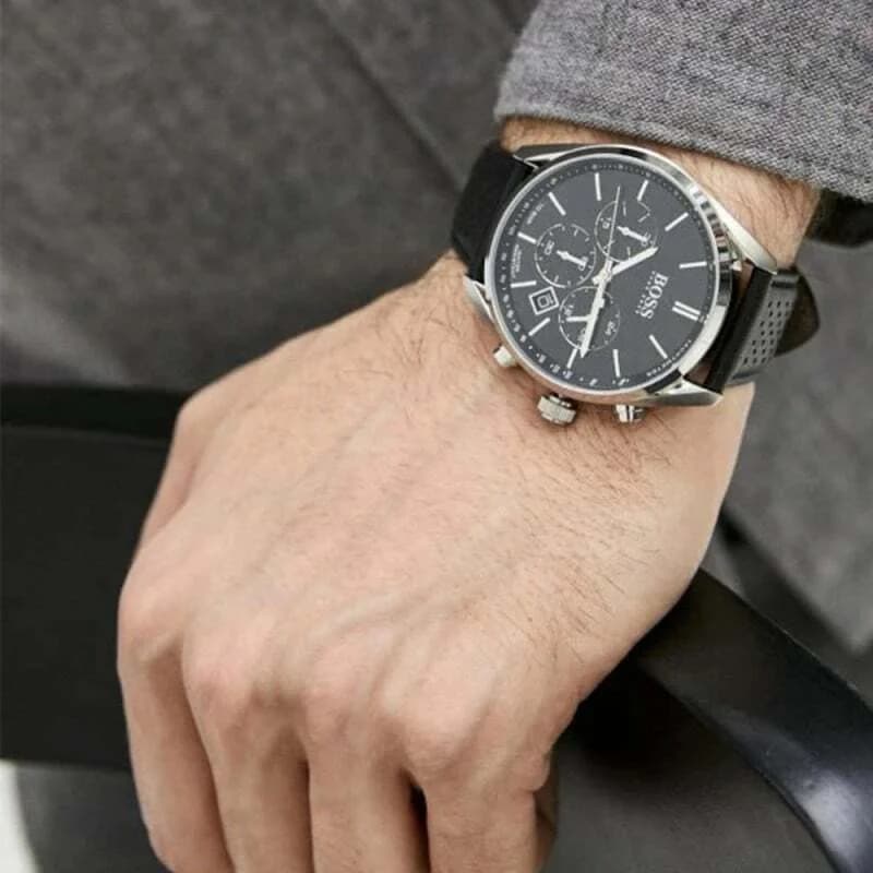Montre Hugo Boss 1513816 homme verso boîtier argent