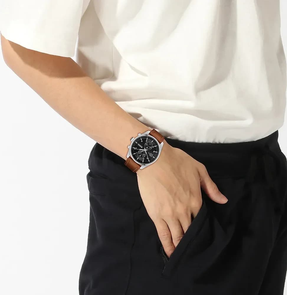 Montre Hugo Boss 1514161 homme verso boîtier argent