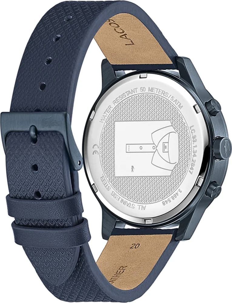 Montre Lacoste 2010998 homme détail cadran bleu