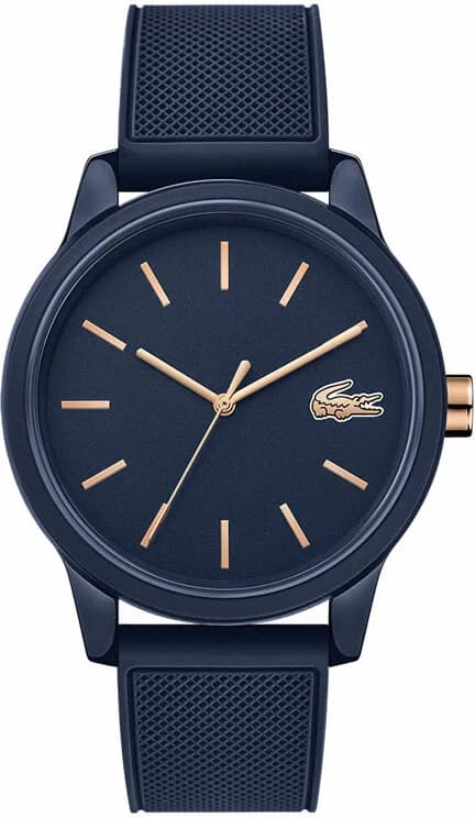 Montre Lacoste 2011011 homme cadran bleu bracelet caoutchouc / silicone