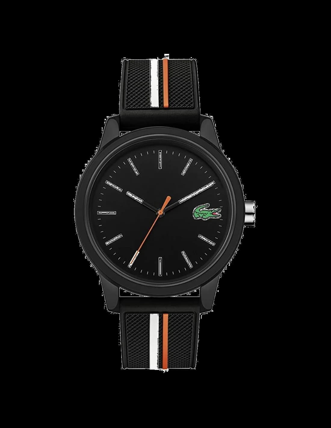 Montre Lacoste 2011071 homme cadran noir bracelet caoutchouc / silicone