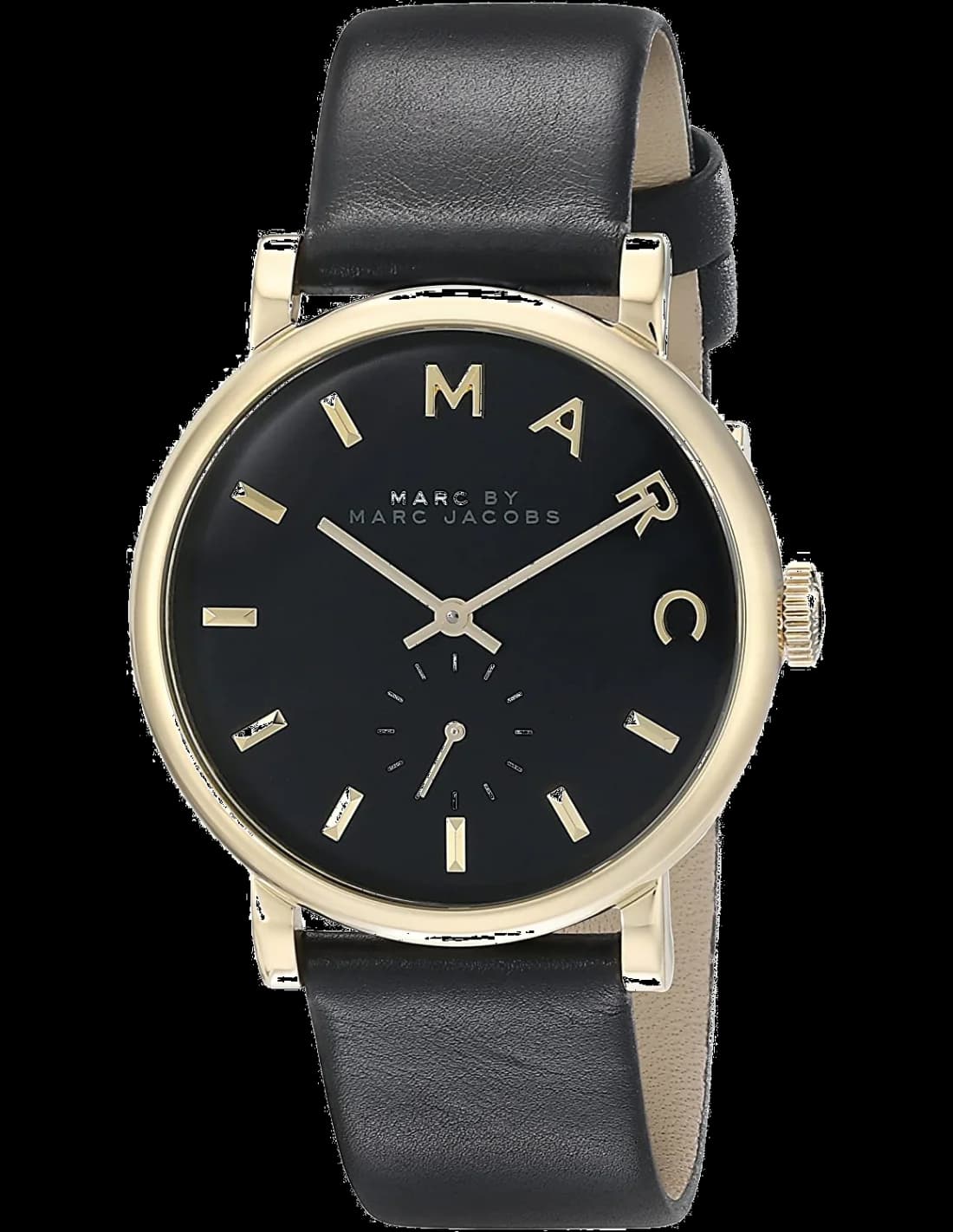 Montre Marc Jacobs MBM1269 femme cadran noir bracelet cuir