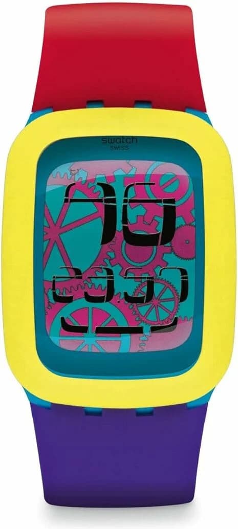 Montre Swatch SURS101 Bracelet Silicone Tricolore et Écran Tactile