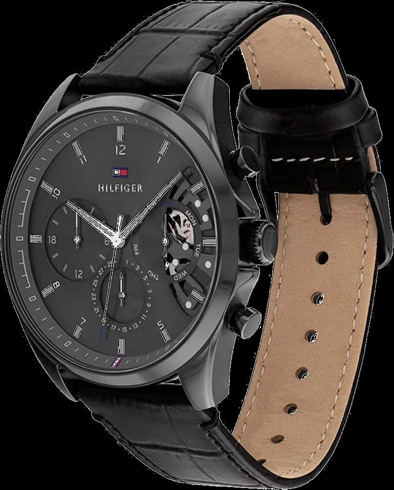Montre Tommy Hilfiger 1710452 homme détail cadran noir