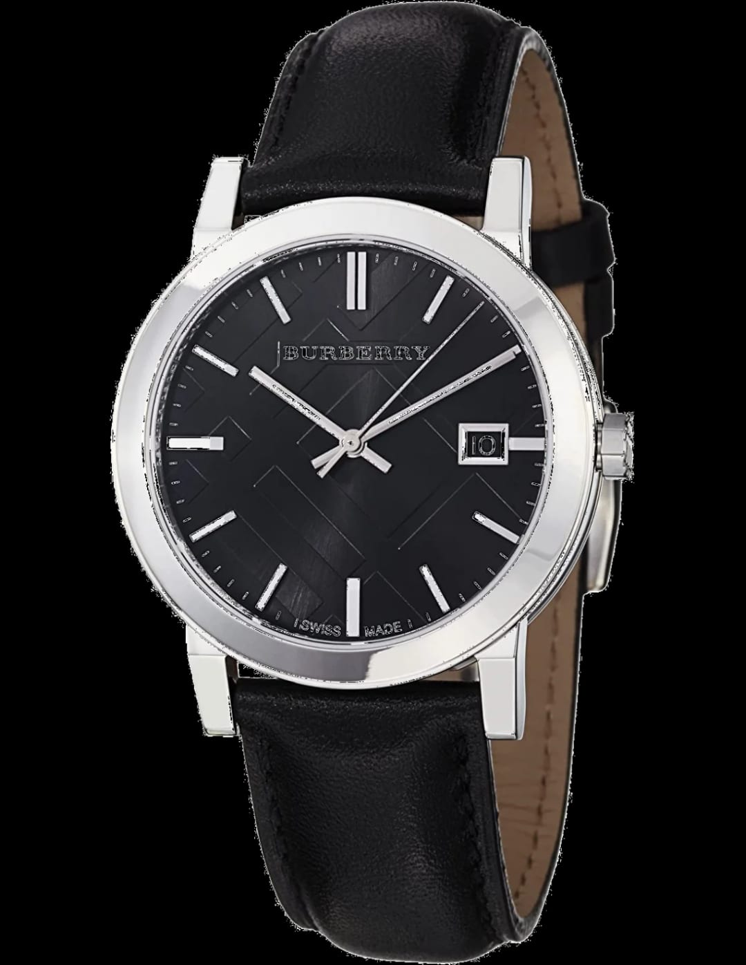 Burberry Montre Homme Burberry BU9009 ronde bracelet en cuir noir