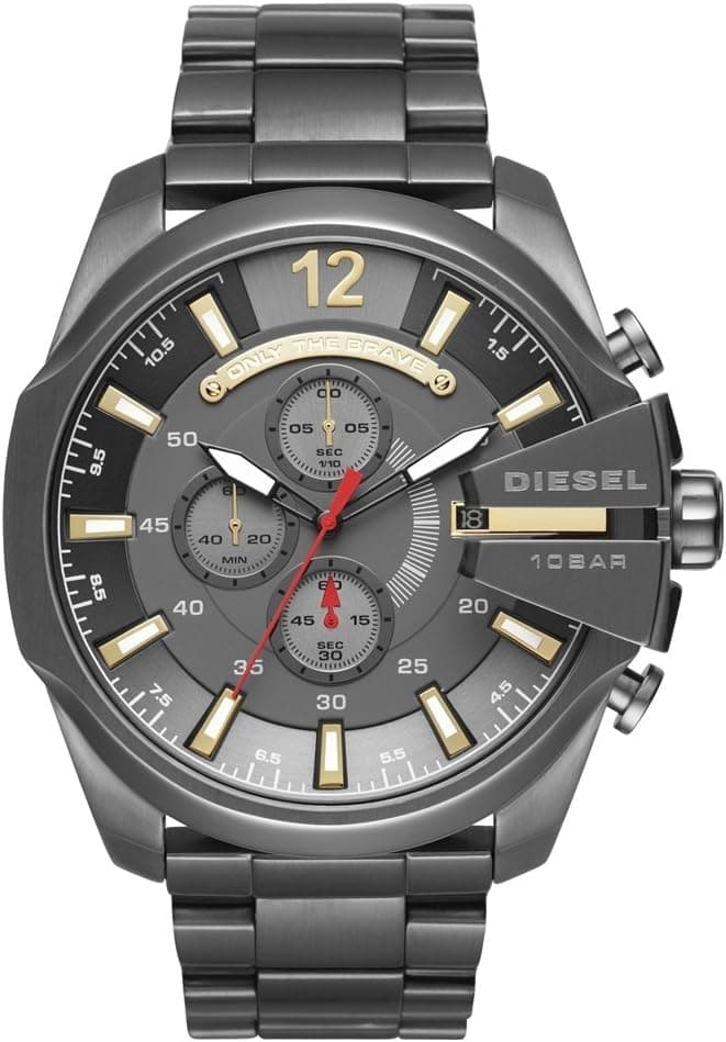 Montre Diesel DZ4421 Mega Chief Acier Gris Anthracite