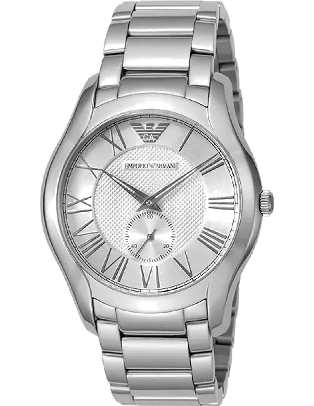 Montre Emporio Armani AR11084 en acier poli et cadran noir