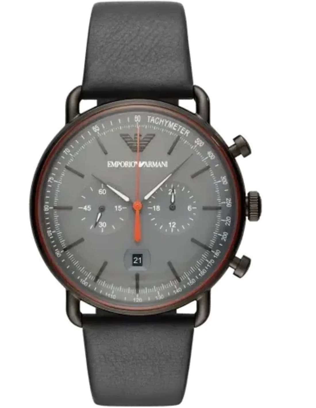 Montre Emporio Armani AR11168 Chronographe avec Bracelet en Cuir Gris