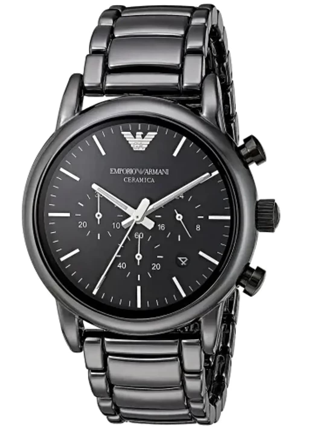 Montre Emporio Armani AR1507 en Céramique Noire avec Dateur