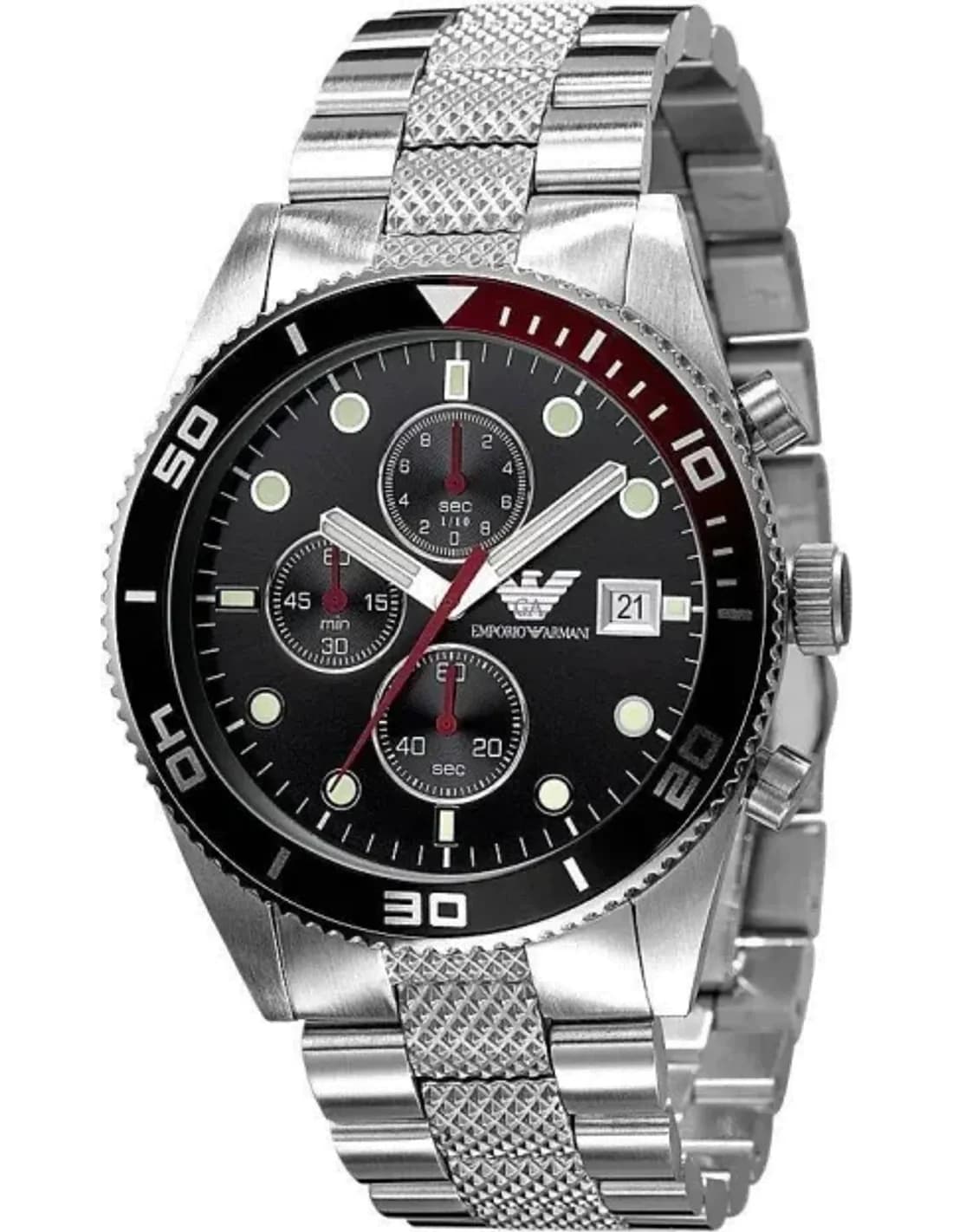 Montre Emporio Armani AR5855 Sportivo Chronographe en Acier Argenté